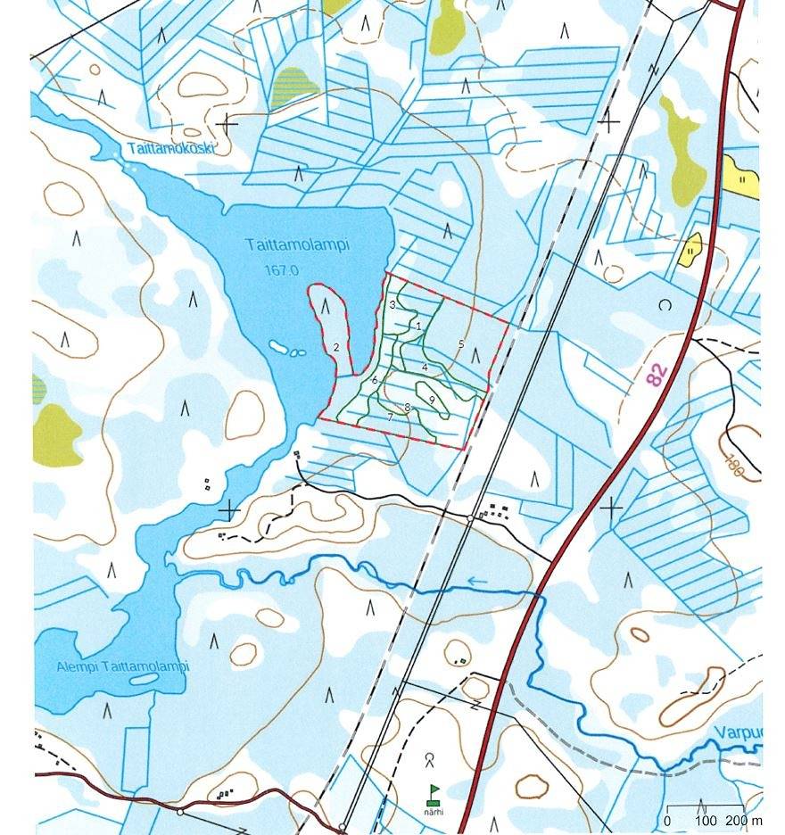 Taittamolampi 732-407-8-48 ja Sallan yhteismetsäosuus 0,086500 1