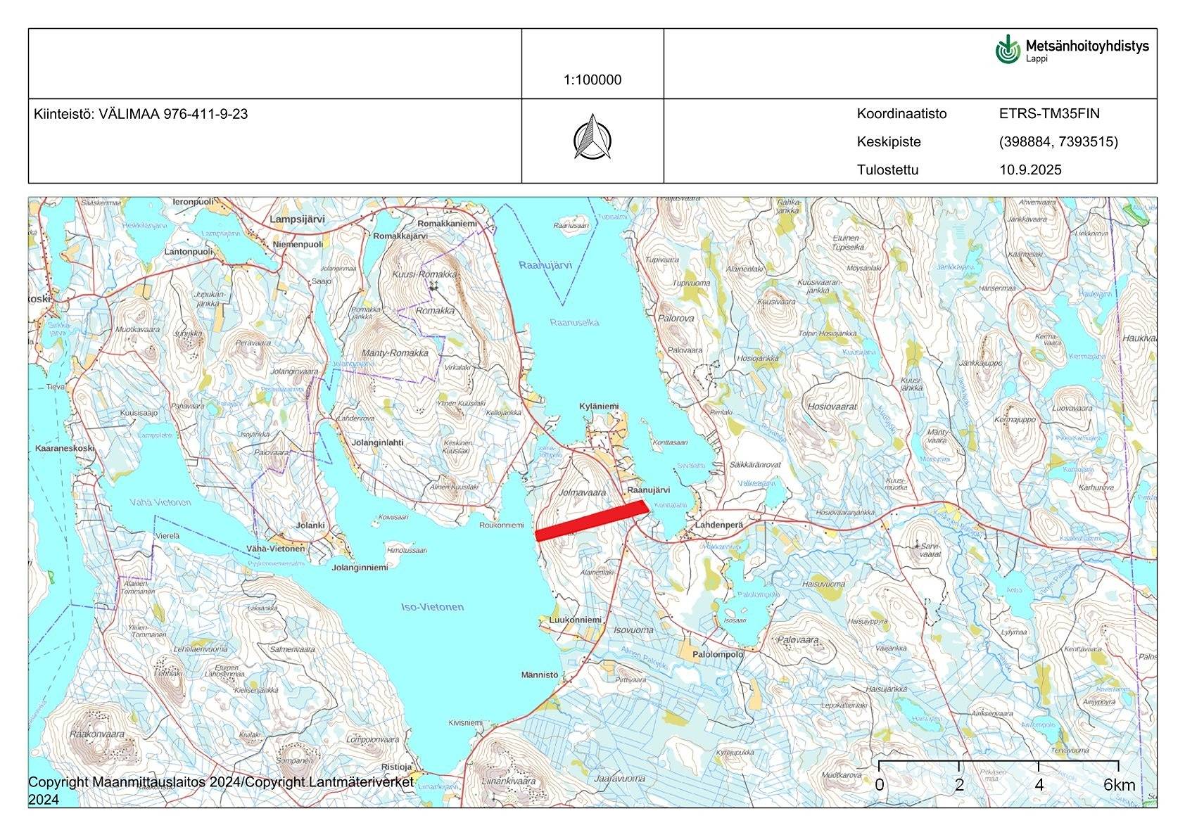 Välimaa 976-411-9-23 määräala Jolmavaara 1