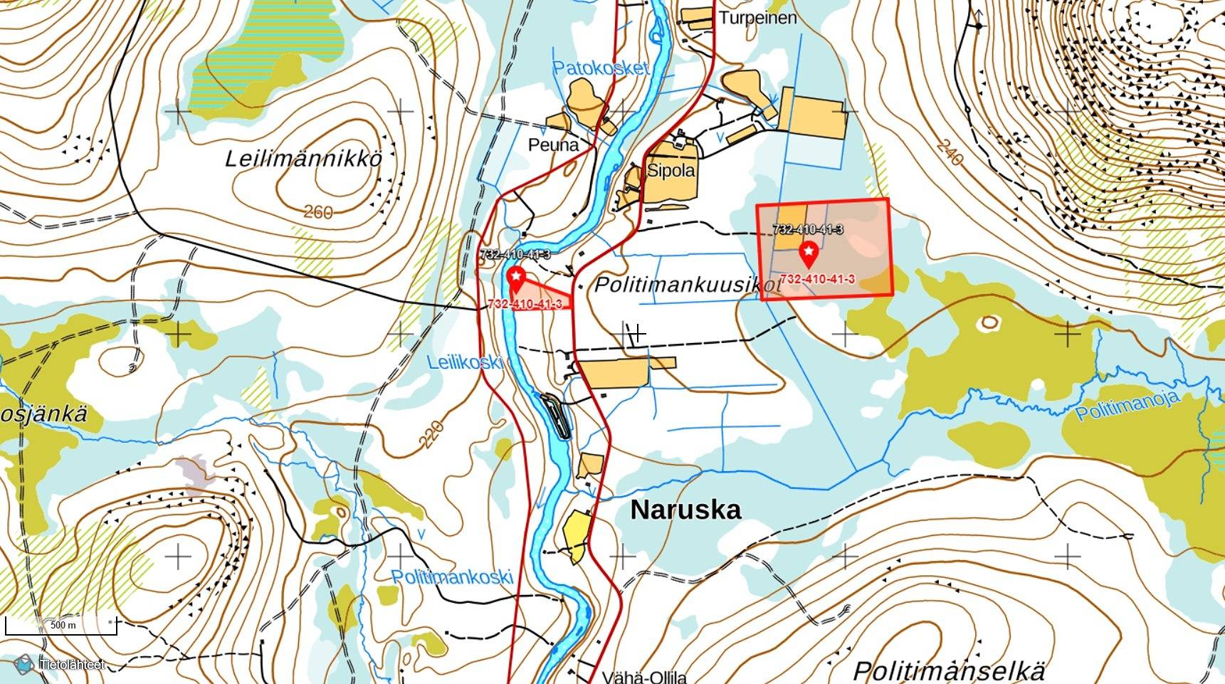 Kansikuva kohteelle Toivola 732-410-41-3 ja Sallan yhteismetsäosuus