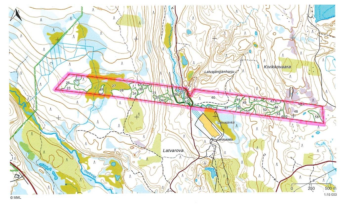 Lisä-Niemi 732-411-16-0, Kumpula 732-412-6-26 ja Metsäniskala 732-412-7-23 määräala 1
