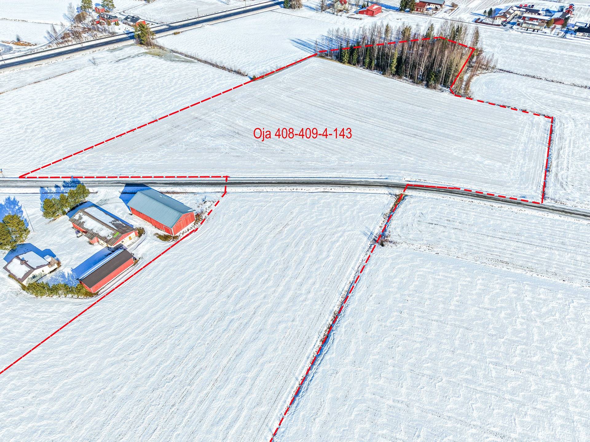 Lapua, Kauhajärvi, Ketolanraitti, peltolohkot + metsäpalsta, Oja 408-409-4-143 (määräala) 1