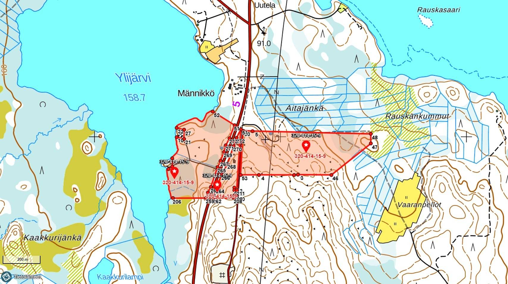 Vaarala 320-414-15-9 ja Kemijärven yhteismetsäosuus 1