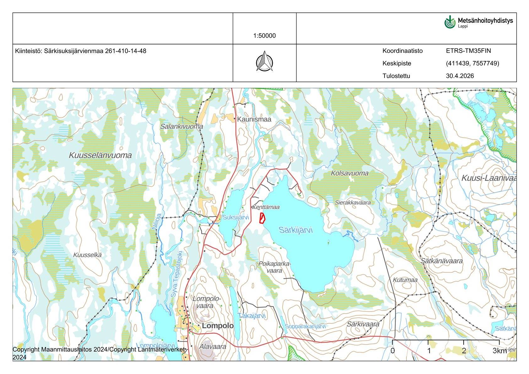 Särkisuksijärvienmaa määräala 1