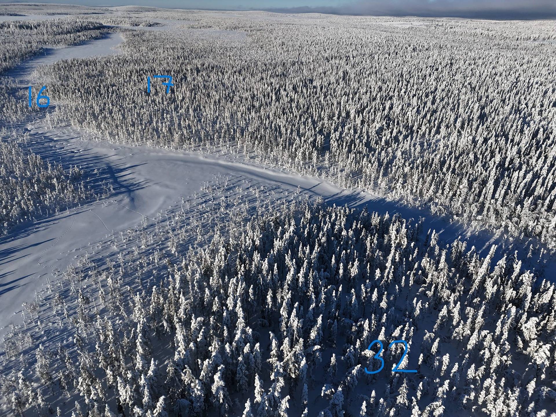 Kiiskioja 261-401-36-21, Liisanjänkkä 261-401-31-38, Vuomala 261-401-164-0 1