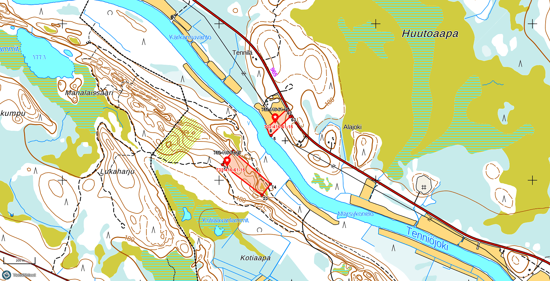 Hoppula 732-416-61-15 ja Sallan yhteismetsäosuus 1